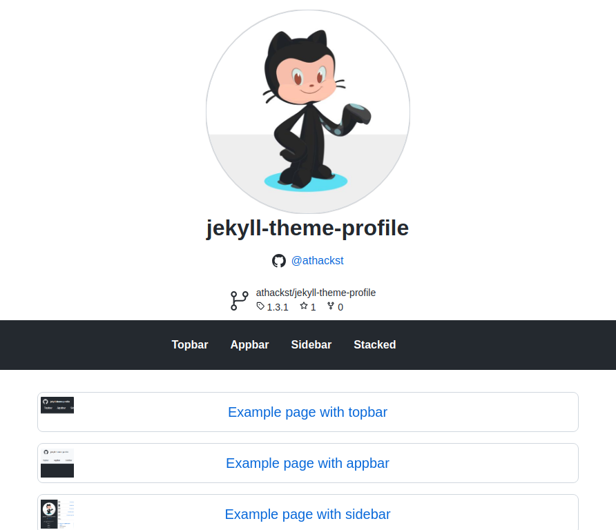 Jekyll Theme Profile
